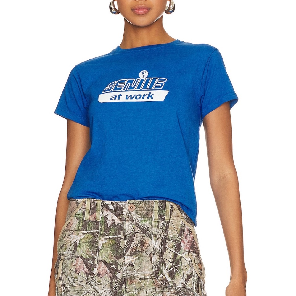 Danielle Guizio Blue 'Genius at Work' Tee